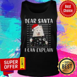 Funny Dear Santa I Can Explain Light Christmas Tank Top