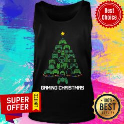 Funny Gaming Christmas Tree Merry Christmas Tank Top