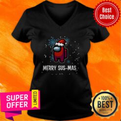 Funny Santa Imposter Merry Sus-Mas Among Us Christmas V-neck