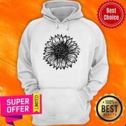 Funny Sunflower Black And White Hoodie