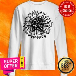 Funny Sunflower Black And White Sweatshirt