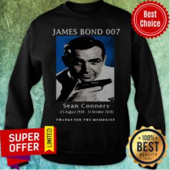 James Bond 007 Sean Connery Thank For The Memories Sweatshirt