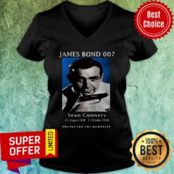 James Bond 007 Sean Connery Thank For The Memories V-neck