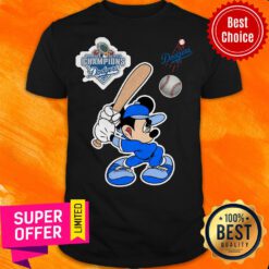 Mickey Mouse playing Baseball World series Champion Dodgers ShirtMickey Mouse playing Baseball World series Champion Dodgers Shirt