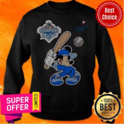 Mickey Mouse playing Baseball World series Champion Dodgers ShirtMickey Mouse playing Baseball World series Champion Dodgers Sweatshirt