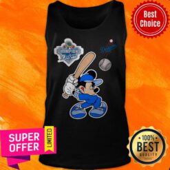 Mickey Mouse playing Baseball World series Champion Dodgers ShirtMickey Mouse playing Baseball World series Champion Dodgers Tank Top
