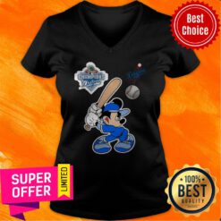 Mickey Mouse playing Baseball World series Champion Dodgers ShirtMickey Mouse playing Baseball World series Champion Dodgers V-neck