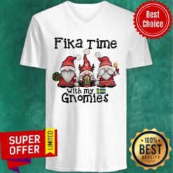 Nice Fika Time With My Gnomies Christmas V-neck