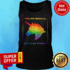 Nice LGBT Unicorn Feeling Magical But Also Stabby Tank Top