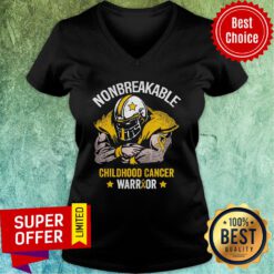 Nice Nonbreakable Childhood Cancer Awareness Stars V-neck