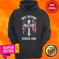 Nice One Nation Under God American Flag Hoodie
