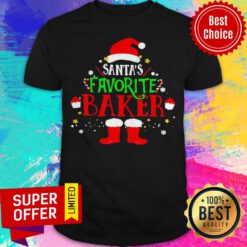 Nice Santas Favorite Baker Merry Christmas Shirt