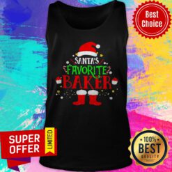 Nice Santas Favorite Baker Merry Christmas Tank Top