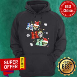 Nice Sugar Skull Ho Ho Ho Light Christmas Hoodie