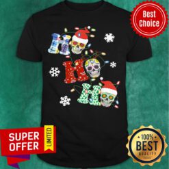 Nice Sugar Skull Ho Ho Ho Light Christmas Shirt