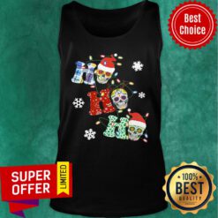 Nice Sugar Skull Ho Ho Ho Light Christmas Tank Top