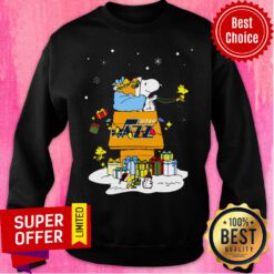 Nice Utah Jazz Santa Snoopy Wish You A Merry Christmas Sweatshirt