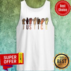 Official Hands Sign Language Justice Reusable Tank Top