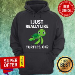 Official I Just Really Like Turtles Ok Hoodie