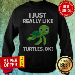 Official I Just Really Like Turtles Ok Sweatshirt