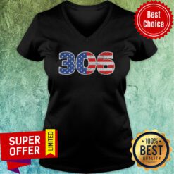 Official President Elect 306 2020 Election Design American Flag V-neck