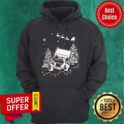 Official Winged Sprint Cars With Tree Christmas Lights Hoodie