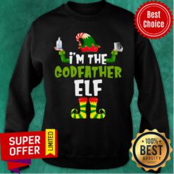 Premium I'm The Godfather Elf Quarantine Matching Christmas Sweatshirt