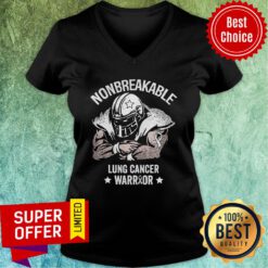 Premium Nonbreakable Lung Cancer Awareness Stars V-neck