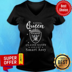 Premium Raiders Queen Raiders Classy Sassy And A Bit Smart Assy V-neck