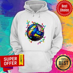 Premium Volleyball Lights Christmas Hoodie
