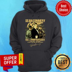 Sean Connery 007 90th Anniversary 1930 2020 Thank You For The Memories Signature Hoodie