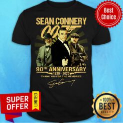 Sean Connery 007 90th Anniversary 1930 2020 Thank You For The Memories Signature Shirt