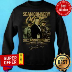 Sean Connery 007 90th Anniversary 1930 2020 Thank You For The Memories Signature Sweatshirt