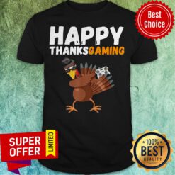 Top Happy Thanksgiving Video Game Dabbing Turkey Pilgrim Boy Shirt