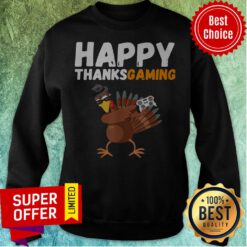 Top Happy Thanksgiving Video Game Dabbing Turkey Pilgrim Boy Sweatshirt