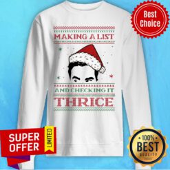 Top Making A List And Checking It Twice Ugly Christmas Sweatshirt