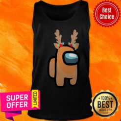 Top Reindeer Among Us Christmas Tank Top