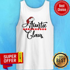 Top Santa Auntie Claus Christmas Tank Top