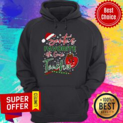 Top Santa’s Favorite 4th Grade Teacher Christmas Hoodie