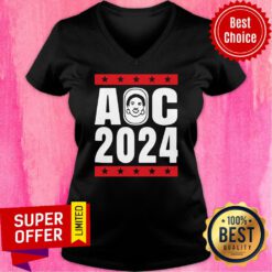 Awesome Aoc Ocasio Cortez Aoc See Through Stars V-neck