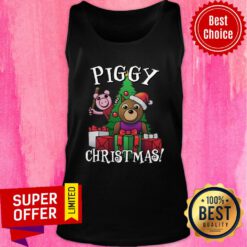Awesome Bear And Pig Piggy Christmas Tank top