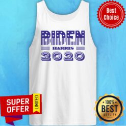 Awesome Biden Harris 2020 American Flag Blue Election Voted President Tank Top