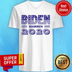 Awesome Biden Harris 2020 American Flag Blue Election Voted President V-neck
