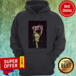 Awesome Border Collie Color Paint Vertical Poster Hoodie