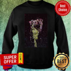Awesome Border Collie Color Paint Vertical Poster Sweatshirt
