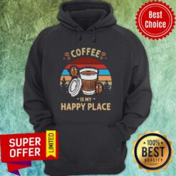 Awesome Coffee Is My Happy Place Vintage Retro Hoodie