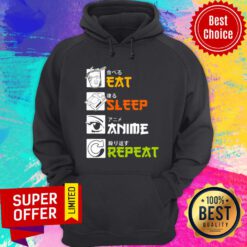 Awesome Eat Sleep Anime Repeat Vintage Hoodie