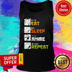 Awesome Eat Sleep Anime Repeat Vintage Tank Top