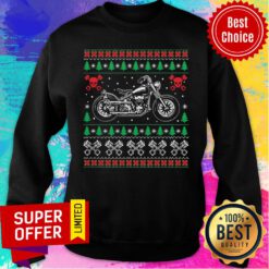 Awesome Motorcycle Biker Ugly Christmas Sweatshirt