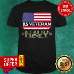 Awesome Navy Us Veteran American Flag Shirt